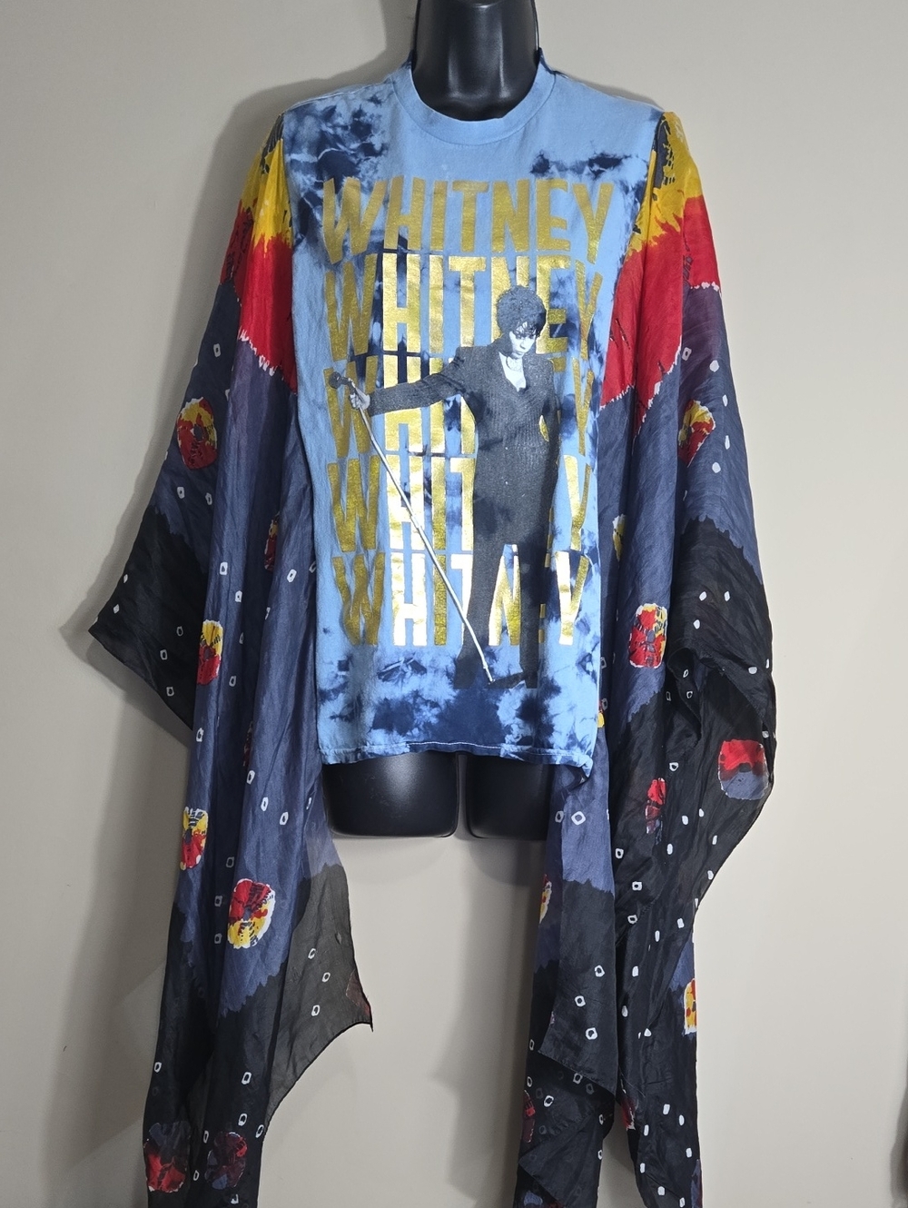 Upcycled Whitney Houston T-shirt